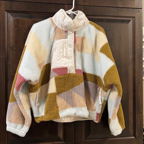Free People movement hit the slopes printed fleece pullover size small - Picture 2 of 5